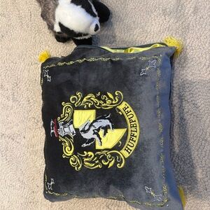 Hufflepuff Crest Decorative Pillow and stuffy from Harry Potter